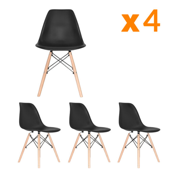 Set x4 Silla de Diseño Eames