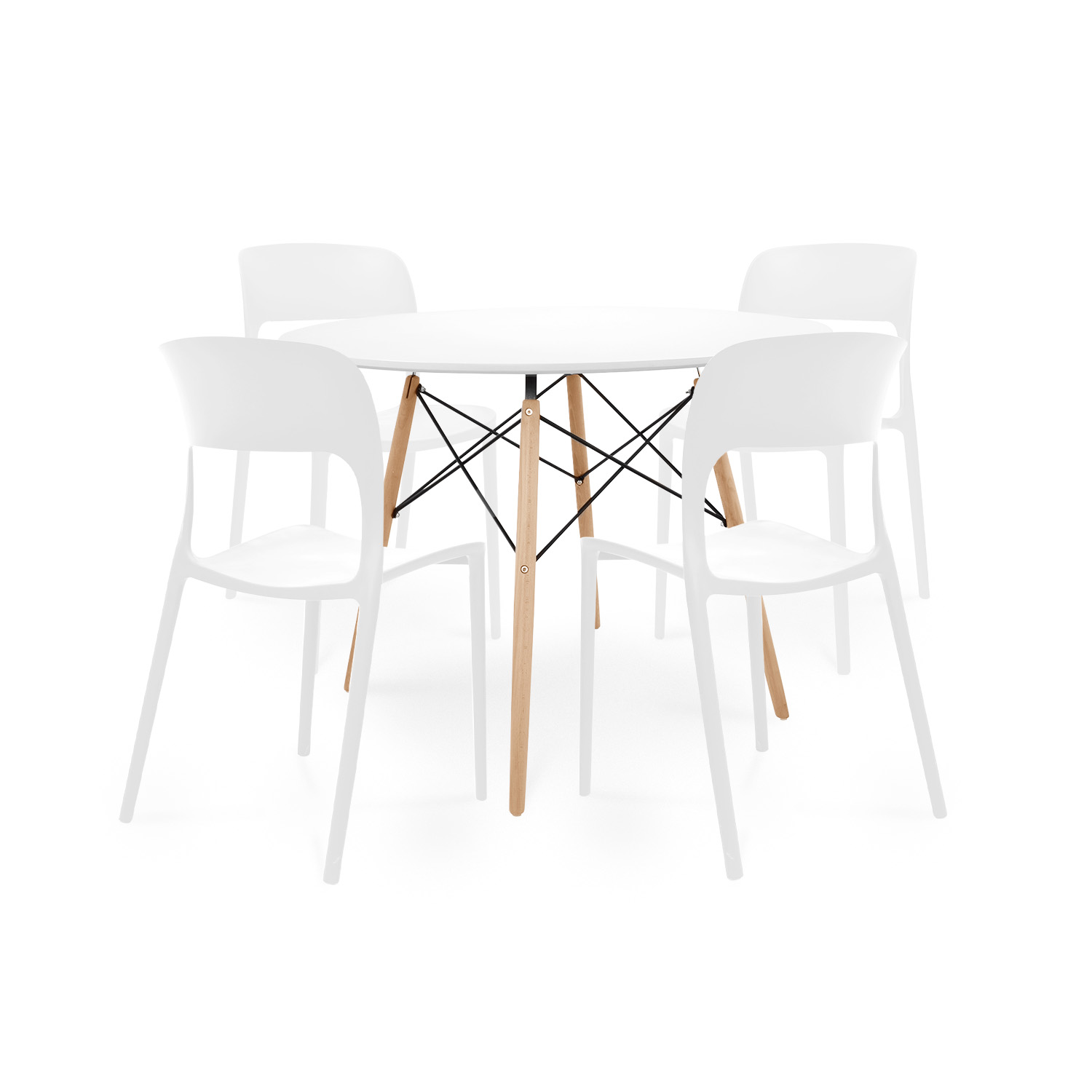 SET DE COMEDOR-LONDRES-BLANCO-1500 Juego de comedor Londres - Imagen 1