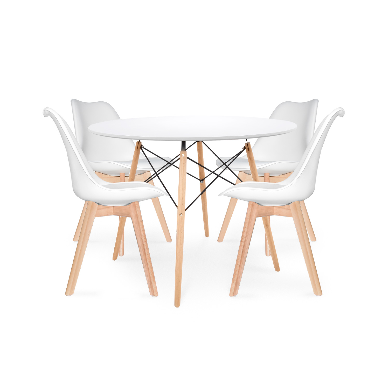 SET DE COMEDOR-PARIS-BLANCO-1500 Juego de comedor Paris - Imagen 1