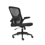 La silla de oficina Zad con espaldar en malla y brazos regulables para oficina moderna.