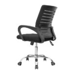 Silla de oficina Dex negra vista lateral
