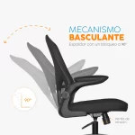 La silla de oficina Zad con espaldar en malla y brazos regulables para oficina moderna.