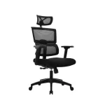 La silla de oficina Flip con cabecero regulable, brazos 3D y espaldar en malla para oficina moderna.