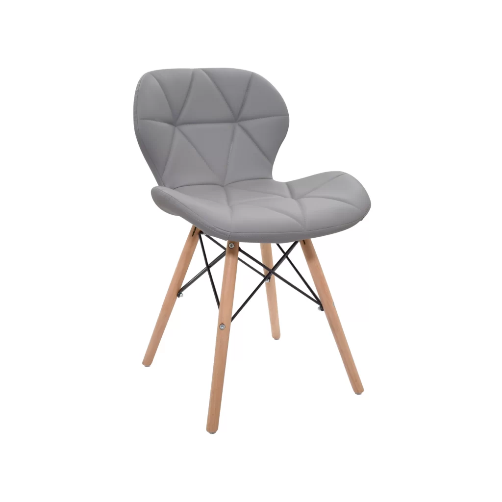 Silla de comedor Mariposa 4 Patas con estructura en madera y diseño moderno para espacios contemporáneos.