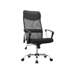 Silla de oficina Seul Eco con espaldar en malla y estructura cromada para oficinas ejecutivas modernas.
