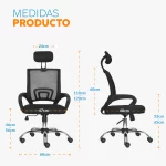Silla de Oficina Atlantis Con Cabecero - Imagen 3