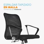 Silla de oficina Dubai Inter con espaldar en malla y base cromada para espacios de trabajo modernos.