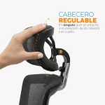 La silla de oficina Flip con cabecero regulable, brazos 3D y espaldar en malla para oficina moderna.