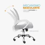 Silla de oficina Atlantis Eco con espaldar en malla y diseño ergonómico para oficina o home office