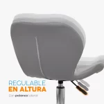 Silla de oficina giratoria Mariposa con base cromada y diseño moderno para escritorio o estudio.