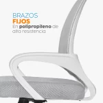 Silla de oficina Atlantis Eco con espaldar en malla y diseño ergonómico para oficina o home office