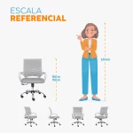 Silla de oficina Atlantis Eco con espaldar en malla y diseño ergonómico para oficina o home office