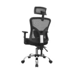 Silla de oficina ergonómica Fone Ultra con cabecero regulable y espaldar en malla para oficinas modernas.