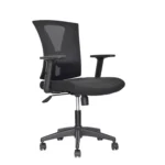 Silla de oficina ergonómica Niza con apoyo lumbar y espaldar en malla para oficinas modernas.