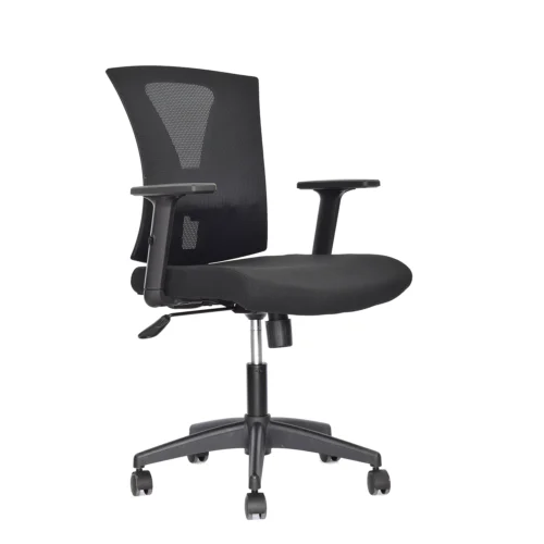Silla de oficina ergonómica Niza con apoyo lumbar y espaldar en malla para oficinas modernas.