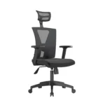 Silla de oficina ergonómica Niza con cabecero regulable y apoyo lumbar para oficinas modernas.