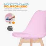 Juego de comedor Paris con mesa redonda moderna y cuatro sillas con estilo contemporáneo para hogar moderno.
