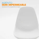 Juego de comedor Milan con mesa y cuatro sillas modernas estilo escandinavo para hogar contemporáneo.