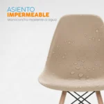 El juego de comedor Milano con mesa redonda y 4 sillas modernas. Diseño funcional, resistente y perfecto para hogares contemporáneos.
