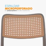 La silla NET con estructura en polipropileno microperforado, ideal para comedores, cafeterías y espacios modernos.