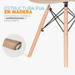 El juego de comedor Milano con mesa redonda y 4 sillas modernas. Diseño funcional, resistente y perfecto para hogares contemporáneos.