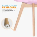 Juego de comedor Paris con mesa redonda moderna y cuatro sillas con estilo contemporáneo para hogar moderno.