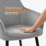 Silla de Comedor Tapizada con Brazos Milei Bonno - Imagen 5