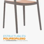 La silla NET con estructura en polipropileno microperforado, ideal para comedores, cafeterías y espacios modernos.