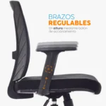 Silla de oficina ergonómica Niza con apoyo lumbar y espaldar en malla para oficinas modernas.