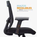 Silla de oficina Radius con espaldar en malla y apoyo lumbar para oficinas y home office.