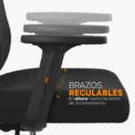 Silla de oficina ergonómica Fone Ultra con cabecero regulable y espaldar en malla para oficinas modernas.