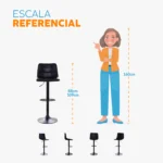 El butaco Jack con monoconcha tapizada en cuero sintético, base giratoria y reposapiés metálico regulable en altura.